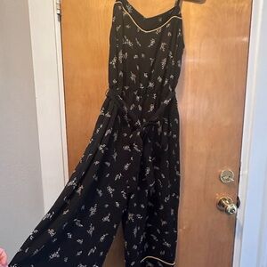 Floral Black Jumpsuit